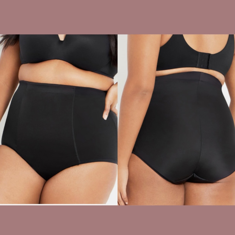 NEW $40 CITY CHIC [ S/16 16W ] Smooth & Chic Control Brief in‎ black